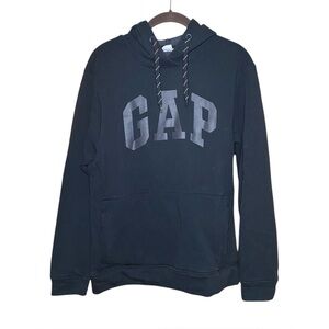 GAP Logo Men's Pullover Hoodie/Hooded Sweatshirt Black Size Medium